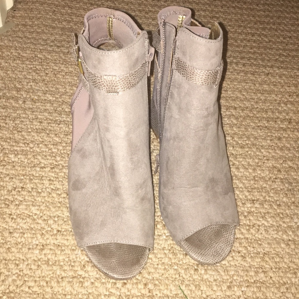 Open toe and open heel booties